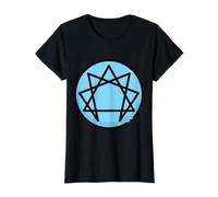 Test de Symbole de personnalité Ennéagramme Neuf Types de Personnalité T-Shirt Graphique avec Valeur, Femme, Noir, L