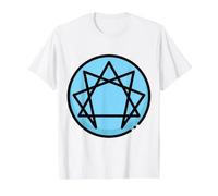 Test de Symbole de personnalité Ennéagramme Neuf Types de Personnalité T-Shirt Graphique avec Valeur, Homme, Blanc, M
