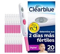 Test d'ovulation Clearblue Digital, avec une efficacité prouvée pour vous aider à tomber enceinte, 1 support numérique et 20 tests