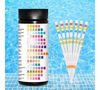 Test eau potable,potable Kit de test d'eau,Lote de 100 Bandelettes d'analyse,16 in 1 bandelettes de test d'eau,Lot de Bandelette Piscine,qualité de l'eau à domicile,Kit D'analyse de L'eau Potable