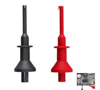 Test Hook Clip - IC Test Hook - Flexible Test Hook Clamp | 600 V CATII Multimeter Test Hook Clip | Multimeter Accessories | Large Spring Hook Clip Test Grabber Probe for Electronic Components Testing