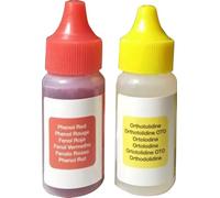 Test Kit analyseur de pH et de chlore (Otho/Phenol) 5 gouttes pour mesurer les valeurs de pH et de chlore de l'eau de votre piscine, spa ou jacuzzi