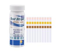Test Pour Piscine Brome Spa Therme Bandes Testeur PH Qualité D'eau Sur Chlore Total Bandelette Eau De Et Spa Alcalinité Totale, PH, Chlore Libre Dureté Acide Cyanurique Total