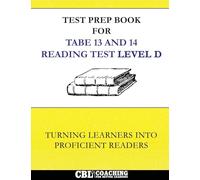 Test Prep Book for TABE 13 and 14 Reading Test Level D
