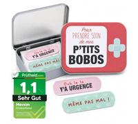 [ Test SEHR GUT, Note 1.1 *] P'tits Bobos Patrouille Pansements pour enfants - Boîte métallique - 24 Pansements - Design mignon - Boîte de rangement pour pansements d'enfants