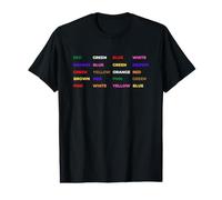 Test Stroop - Psychologie, Neuroscience Geek, Nerd, Cerveau T-Shirt Graphique avec Valeur