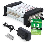 [ Test très bien * ] Commutateur multiple 9/8 pour LNB Quattro & Quad LNB, commutateur multiple pour 2 satellites & 8 participants (TV, récepteur satellite), répartiteur satellite numérique HD, 4 K,
