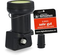 [Test très bien] LNB simple avec blindage LTE et protection solaire UV, 1 compartiment HD 4K LNB pour 1 participant pour connexion directe (téléviseur, récepteur satellite) LNC pour antenne