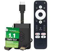 [Test très bien, Note 1.1*] Homatics Dongle R 4K Ultra HD | Certifié Google & Netflix | Contrôle intelligent Chromecast | Android TV HDMI Streaming Mediaplayer IP Stick Box pour téléviseurs et