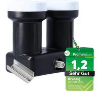 [ Test très bien,note 1.2 *] Grundig Monobloc Single LNB ASTRA Hotbird pour 1 participant et 2 satellites,1 compartiment HD/4K LNC pour connexion directe (téléviseur,récepteur satellite) LMB