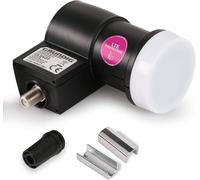 [Test très bien*] Single LNB pour parabole satellite numérique ¿ pour 1 participant,récepteur ¿ 1 compartiment 1 compartiment,avec filtre LTE ¿ Full HD,4K,0,1 dB,capuchon de protection contre