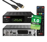 [Test très bon, note 1.0 *] AXRED Atlas X1 + câble HDMI, récepteur satellite HD avec fonction d'enregistrement, Full HDTV, récepteur satellite numérique pour satellite, satellite, TV, récepteur HD
