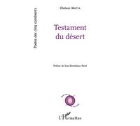 Testament du désert - Chehem Watta - L'harmattan - broché - Poésie