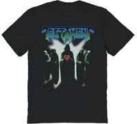 Testament Souls of Black Art Front & Back Print Mens Short Sleeve T Shirt 90s Thrash Metal Graphic Tees Manches Courtes(X-Large)