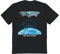 Testament The New Order Front & Back Print Mens Short Sleeve T Shirt 80s Thrash Metal Music Graphic Tees Manches Courtes(XX-Large)