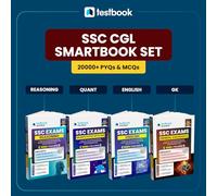 Testbook SSC CGL 2025 SmartBook Combo | Set of 4 Books - English, Reasoning, GK & Quant | 20000+ PYQs & MCQs | Based on Latest SSC CGL Exam Papers