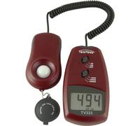 Luxmètre numérique Testboy TV 333 jusqu'à 100 000 LUX (mesure de l'éclairement d'une source lumineuse, capot de protection du capteur, photodiode en silicium), rouge/noir