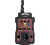 Testboy TV 910 Adaptateur de test pour stations de recharge, adaptateur EVSE (pour Wallbox avec et sans câble, affichage LED et prise de courant Schuko, CAT III 400V, outil d'électricien avec sacoche)