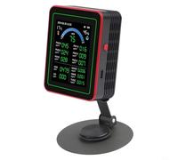 Testeur avancé 18 en 1 offrant une surveillance de la température et de l'humidité PM2 5 PM10 TVOC avec fonctions de charge et d'exportation de données (noir)
