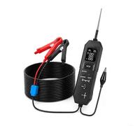 Testeur Circuit Auto 2-en-1 pour affichage Numérique 12-24V Testeur(Black) | Double fonction test circuit, écran digital HD, compatible 12V 24V, pour idéal garages pros