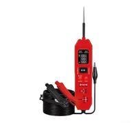 Testeur Circuit Auto 2-en-1 pour affichage Numérique 12-24V Testeur(Red) | Double fonction test circuit, écran digital HD, compatible 12V 24V, pour idéal garages pros