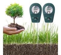 Testeur d’Humidité du Sol pour Plantes, Appareil 3-en-1 avec pH/Fertilité/Humidité, Analyseur de Sol sans Piles pour Pelouse, Jardin, Agriculture et Plantes Extérieures, Lot de 2