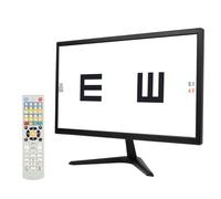 Testeur D'Acuité Visuelle 18,5" éQuipement D'OptoméTrie Mural pour Fonction Visuelle avec TéLéCommande Distance RéGlable 1-7M pour Ophtalmologie HospitalièRe Examen Vue Chez L'Opticien(Black)