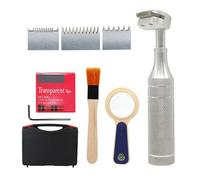 Testeur d'adhérence croisée - Testeur de trappe à chaud avec loupe, comprend des lames de 1 mm, 2 mm, 3 mm, ruban adhésif et brosse pour revêtements et plastiques