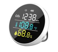 Testeur d'air hygromètre pour concentration de CO2 et informations environnementales avec avertissement sonore