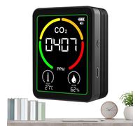 Testeur d'air intérieur numérique - Compteur de dioxyde de carbone, multi-gaz NDIR, particules, température, jauge RH, moniteur de qualité de l'air | Appareil pour chambre à coucher, école, hôtel