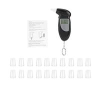 Testeur D'alcool, Alcootest Électronique Testeur D'alcoolémie Portable Appareil de Ethylotest electronique Numérique Appareils de Mesure de L'alcool Testeur D'alcool avec Alarme (Avec 20 embouchures)