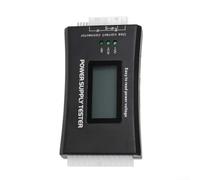 Testeur d'alimentation ATX, voltmètre numérique CC avec écran LCD pour 24/20 broches pour Molex pour SATA, PC, tension PSU (plastique noir)
