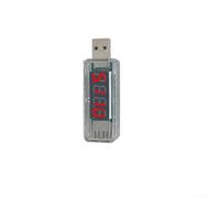 Testeur d'alimentation USB avec affichage LED pour surveiller en temps réel la chute de tension et le flux de courant sur les chargeurs USB, câbles et appareils connectés (blanc droit)