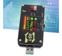 Testeur d'alimentation USB-C avec écran LCD de 1,44", écran couleur USB CNC pour module Boost/Buck pour mesure constante de tension et de courant, sortie 0,60 V-30,00 V, 15 W