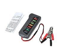 Testeur d'alternateur de batterie 12 V et moniteur numérique de niveau de batterie avec écran 6 LED - Outil de diagnostic pour voiture, moto et camions - Comprend un branchement