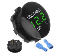 Testeur de batterie 12 V - Voltmètre numérique LED pour véhicules DC, panneau de tableau de bord robuste | Outil pratique pour tester la tension pour atelier, camping, excursions et les jours