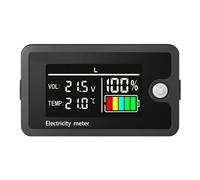 Testeur de batterie DC8-100 V Affichage LED, moniteur au lithium plomb-acide pour les niveaux de charge de moto/voiture et indicateurs de capacité de la batterie