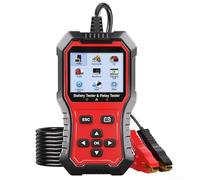 Testeur de batterie de voiture 12 V 24 V et relais Outil de diagnostic pour véhicule, moto, camion avec affichage couleur prend en charge le gel inondé pour AGM pour EFB pour LiFePO4