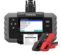 Testeur de batterie de voiture, compatibilité 12V 24V, imprimante thermique intégrée, BT600
