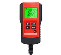 Testeur de Batterie de Voiture numérique 12 V Test de Charge et analyseur avec écran LCD pour pourcentage de durée de Vie de la Batterie, Tension et Batterie à décharge Profonde (Red)