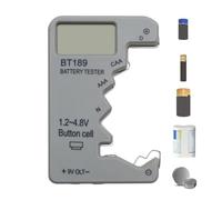 Testeur de batterie haute précision - Analyseur de piles bouton portable, écran LED avec moniteur économe en énergie, petit compteur avec lecture précise, outils auditifs à domicile, imprimante