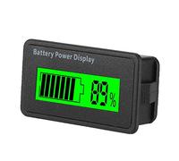 Testeur de Batterie Numérique, 12V, 24V, 36V, 48 V LCD Compteur de Capacité de Batterie Universel Indicateur de Batterie Numérique Puissance Étanche Batterie Voltmètre(Vert)