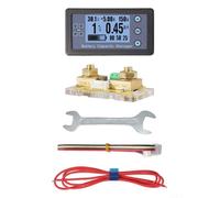 Testeur de batterie numérique 8-120 V CC avec shunt | Ampèremètre voltmètre 100 A-500 A | Moniteur de capacité de courant en temps réel pour l'ingénierie et l'analyse de batterie (100 A)
