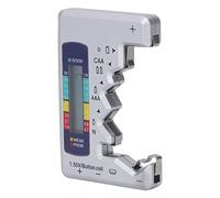 Testeur de Batterie Numérique écran LCD Dispositif de Test de Durée de Vie de la Batterie Pile Bouton Vérificateur de Batterie Effet Anti-poussière pour Mesure 1.5V 9V (Argent)