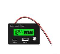 Testeur de batterie numérique pour batteries au lithium acide et batteries DC8 30 V écran LCD vert double sortie connecteur et prise en charge USB 3.0 de charge