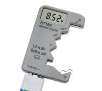 Testeur de batterie - Testeur de charge de batterie - Appareil de mesure portable à économie d'énergie avec affichage LED et mesure de haute précision pour appareils auditifs, appareils ménagers