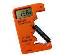 Testeur de batterie universel pour piles bouton C, AA, AAA, D, N, 9 V, 6F22, 1,5 V-3 V (orange)