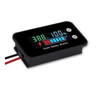 Testeur de batteries IPX7 résistant à l'eau, indicateur de charge de batterie DC 12 V, 24 V, 36 V, 48 V, 60 V, 72 V, avec capteur de température et alarme pour camping-car, chariot de golf, bateau