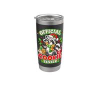 Testeur de biscuits officiel pour Noël raton laveur Gobelet isotherme en acier inoxydable double paroi