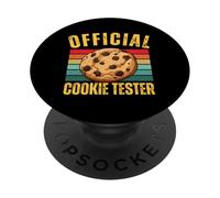 Testeur de Biscuits Officiel rétro Motif pépites de Chocolat PopSockets PopGrip Adhésif